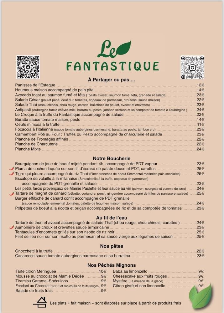Le FANTASTIQUE - Menu Image 1